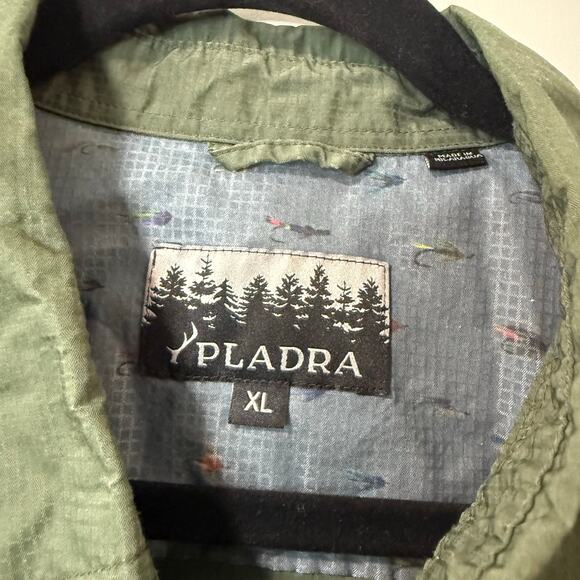Pladra Men's Yuba Fishing Shirt Button Front Green XL Ripstop UPF Trail Outdoor - Picture 2 of 9